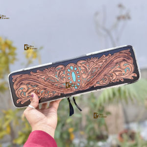 กระเป๋าหนังแท้คุณภาพสูง ทนความร้อน สำหรับใส่เครื่องม้วนผมและเครื่องหนีบผม เหมาะสำหรับการเดินทาง จัดเก็บอุปกรณ์ทำผมได้อย่างเป็นระเบียบ - Product Image 1