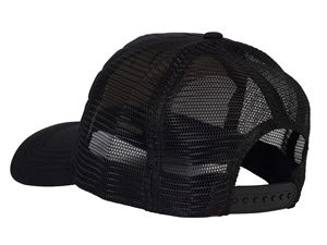 Gorra Trucker Negra Acolchada con Malla Trasera Ajustable Unisex de 6 Paneles, Gorra Casual Transpirable e Impermeable de Color Sólido, Talla Adulto 58-60CM - Product Image 2