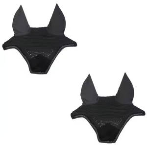 Gorro de caballo hecho a mano con orejas elásticas suaves para protección contra moscas, gorro de orejas personalizado para competición ecuestre. - Product Image 3