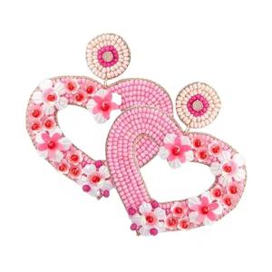 Pendientes Miyuki con Borlas Tejidas de Cuentas Doradas y Blancas Estilo Bohemio, Diseño de Rombo, Elegantes Regalos para Mujer - Product Image 2