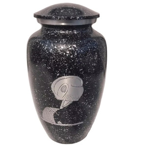 Classic Black Metal Cremation Urn for Human Ashes Adult <b>Memorial</b> Urn Decorative Funeral <b>Keepsake</b> Storage Container - Product Image 2