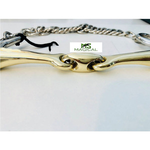 Mors de cheval sur mesure de haute qualité, modèle Pelham à double articulation, en argent allemand et acier inoxydable, toutes tailles en stock - Product Image 3