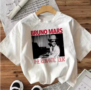 Camiseta Estampada Romántica I Just Might de Bruno Mars, Unisex, Manga Corta, Cuello Redondo, Corte Holgado, Informal, Primavera Verano, 100% Algodón Suave - Product Image 5