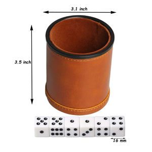 Vaso Mezclador de Dados Profesional de Cuero PU, Estilo Clásico Moderno, para Bar, Fiestas y Entretenimiento Familiar, Venta Directa de Fábrica, Duradero - Product Image 3