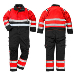 Combinaison en coton pour hommes, vêtements de travail haute visibilité, uniforme de sécurité pour la construction, combinaison de travail avec bande réfléchissante - Product Image 1