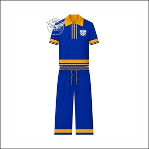 Nouvelle conception personnalisée Ensemble de costume décontracté pour femme SG rh0 HBCU Printemps-été en bambou/coton anti-plis respirant avec broderie frontale - Product Image 1