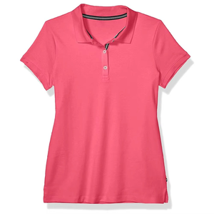Camisetas Polo de Algodón de Alta Calidad, Color Rosa Coral, Estilo Informal, para Mujer, Corte Corto, Diseño Sólido, para Uso en Exteriores de Verano - Product Image 5