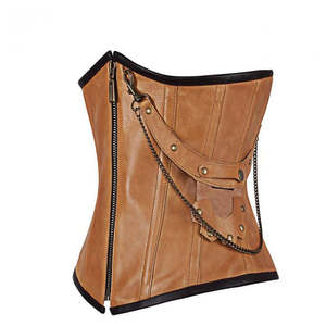 Corset amincissant de haute qualité sans couture pour femme, gaine sculptante en caoutchouc, dernière collection, vente en gros, corset en cuir Steampunk pour femme - Product Image 3