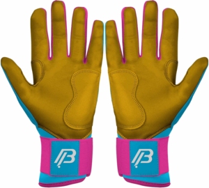Gants de frappe personnalisés pour baseball/softball en cuir GOAT de qualité supérieure |   Léger et à forte adhérence |   Fermeture à boucle et crochets |   Personnalisé - Product Image 2