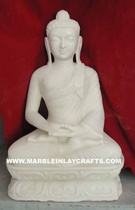 พระพุทธรูปหินอ่อนอินเดียที่สวยงาม - Product Image 2