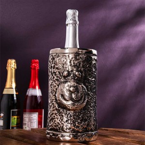 Handmade Metal <b>Ice</b> <b>Bucket</b> with Animal Face Design for Tabletop Beverage Cooling and Home Decoration - Product Image 1
