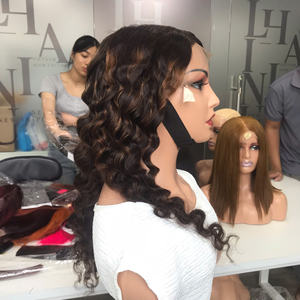 Belle perruque de cheveux humains Deep Wave Piano Brown couleur 100% perruque de cheveux humains prix usine Super Double dessiné - Product Image 5