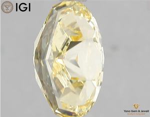 Diamant de laboratoire CVD 3,00 CARAT Forme ovale Couleur jaune vif fantaisie Clarté VVS2 avec certificat IGI pour bague d'anniversaire Cadeau - Product Image 3