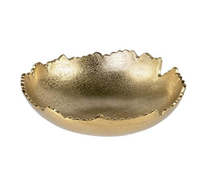 Handcrafted <b>Aluminum</b> <b>Table</b> Bowl Featuring Sculptural Curves for Elegant Food Presentation - Product Image 3