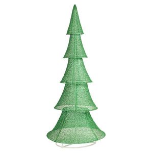 Albero di Natale Pre-Illuminato da 1,8 m con 200 Luci LED Bianco Caldo, Decorazioni Natalizie da Esterno per Giardino - Product Image 1