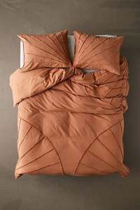 Parure de lit 3 pièces en coton 100% 300TC, écologique, luxe rustique, marron, style indien fait main, douce et classique pour la maison - Product Image 2
