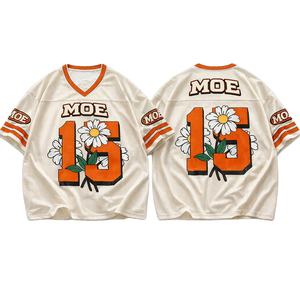 Maillot de football américain unisexe personnalisé de haute qualité, imprimé sur le devant, en maille respirante, antibactérien, vente en gros, service OEM d'été - Product Image 1