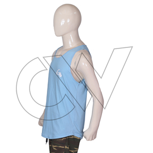 CarewearSports Men Casual <b>Singlet</b> 100% Cotton Breathable Quick Dry Knitted Embroidery <b>Running</b> Tank Top Eco-Friendly 220g - Product Image 2