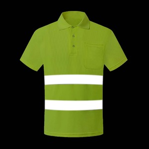 Clush Industries Dark Night Reflective Safety Yellow <b>Hi</b> <b>Vis</b> Breathable Mesh Unisex <b>T</b>-<b>Shirt</b> with Reflective Strips - Product Image 4