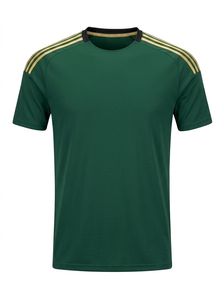 T-shirt pour homme à manches courtes, col rond, en polyester respirant, coupe classique, toutes saisons, couleur unie, haut de sport - Product Image 4