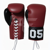Gants de boxe RAYOFIVE en cuir, rembourrés, respirants, protecteurs, pour l'entraînement et la performance athlétique, fermeture auto-agrippante, personnalisables