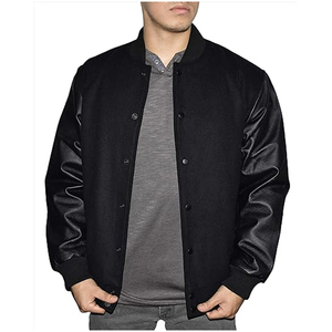 เสื้อแจ็คเก็ตบอมเบอร์ตัวยาวแบบ Letterman คุณภาพสูง ผลิตตามสั่ง สำหรับผู้ชายและผู้หญิง ดีไซน์ลายการ์ตูนปะติดปะต่อ มีทุกสีให้เลือก - Product Image 3