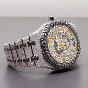 นาฬิกาข้อมือผู้ชาย KG Square Jewels รุ่นหรูหรา สไตล์ฮิปฮอป ระบบจักรกล สายสแตนเลสสตีลขนาด 20 มม. ตัวล็อคแบบผีเสื้อ ดีไซน์ทันสมัย - Product Image 1