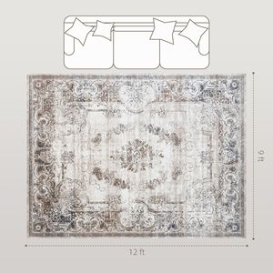 9x12 Boho marrone Area tappeto macchina lavabile tappeto Set per soggiorno camera da letto sala da pranzo cucina ufficio casa - Product Image 3