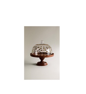 แท่นวางเค้กไม้ตกแต่งทรงกลมสำหรับเสิร์ฟคัพเค้ก มัฟฟิน ขนมอบ และของหวาน - Product Image 1