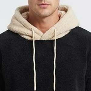 Top Selling Custom Logo High Quality Oversized Men's <b>Black</b> <b>Fleece</b> Hooded Sweatshirt With Cream Lining Regular Fit Casual Winter - Product Image 5