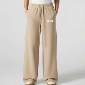 Pantalones Deportivos Personalizados de Color Sólido con Cordones Largos, Pantalones Deportivos para Mujer, Transpirables, con Cintura Elástica, Estilo Hip Hop - Product Image 1