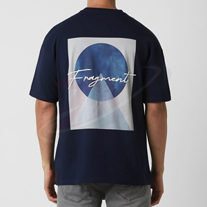 Camiseta Casual Extra Grande para Hombre ZM, Manga Corta, Cuello Redondo, Color Sólido, Algodón Transpirable, Corte Regular - Product Image 2