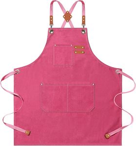 Delantal para niñas y niños, delantal resistente con bolsillos y correa cruzada ajustable en la espalda - Product Image 1