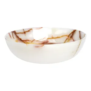 Bol en onyx artisanal, bol décoratif en pierre, bol d'appoint de luxe, bol en pierre naturelle fait main, prix de gros premium - Product Image 1