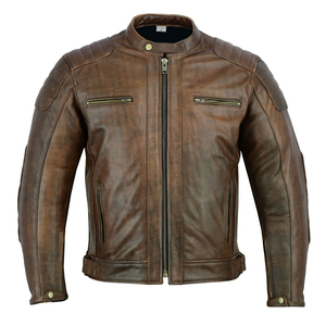 Veste en cuir pour homme tendance, col montant, logo sur le devant, respirante, séchage rapide, service OEM en gros - Product Image 2