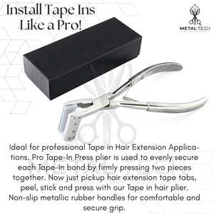 Pince à extensions capillaires en acier inoxydable avec poignée argentée pailletée, cadre perforé et mâchoires à coussinets en silicone, pour salon - Product Image 4