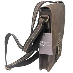 Sac messager vintage en cuir Crazy Horse fait main, bandoulière à rabat, pour le bureau, les affaires, le quotidien, à prix de gros - Product Image 5