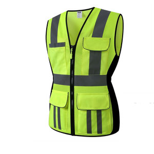 Fabricante de Chalecos de Seguridad Personalizados al por Mayor OEM, Proveedor de Marca Privada, Producción en Masa, Tela de Neón Transpirable de 120GSM - Product Image 4