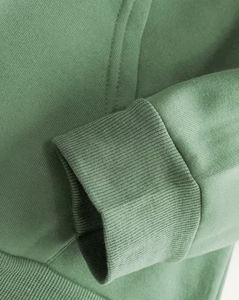 Men's Mint Green Hooded Sweatshirt Regular Fit Cotton Fleece Front Print Logo Casual Winter Eco-Friendly Breathable - Product Image 4