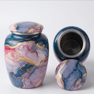 Aluminum Cremation Urn for Human Ashes - Adult Size Metal Urn with <b>Secure</b> <b>Screw</b> Lid - Polished Memorial Vase for Cemetery Buria - Product Image 4