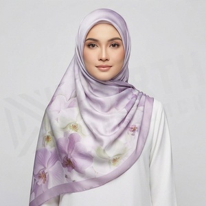 Women Floral <b>Chiffon</b> Hijab Digital Print Breathable Daily Wear Middle East Ethnic <b>Scarf</b> Shawl - Product Image 5