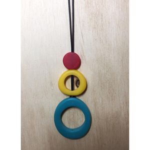 Collier artisanal en résine et en bois, élégant pour tous les jours, fournitures de perlage - Product Image 5