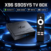Décodeur réseau X96NEX Amlogic S905Y5 Android 14 pour TV Box 4K avec Wi-Fi 6 sans fil 5 GHz