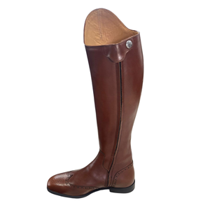 Bottes d'équitation occidentales modernes, légères, en cuir de qualité supérieure, confortables et durables, avec fermeture éclair YKK et semelle TPR - Product Image 1