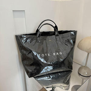 Canvas Shopping <b>Bag</b> <b>Medium</b> Size Geometric Pattern Top Handle Shoulder Length Daily Use Tote <b>Bag</b> - Product Image 3