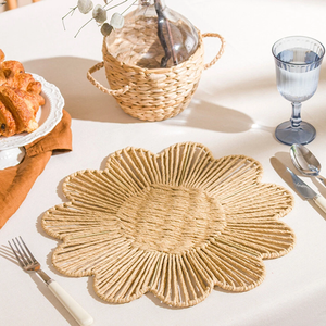Napperons de table en corde de papier tressée style rustique, taille personnalisée, pour décoration de table à manger, fête de mariage - Product Image 4