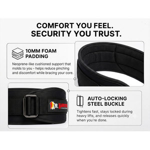 Cinturón de Gimnasio para Levantamiento de Pesas Extremadamente Cómodo y Duradero, Producto de Doble Costura, Accesorio de Seguridad para Fitness - Product Image 6