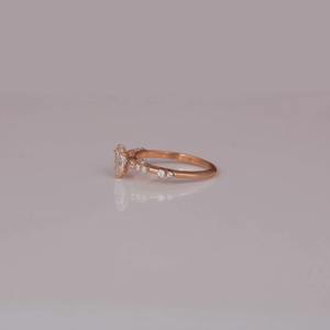 Anillo de diamante de laboratorio redondo de la mejor calidad 10K/14K/ 18k oro rosa último anillo de diamante redondo para regalo de cumpleaños para mujeres - Product Image 2