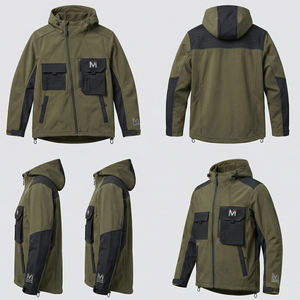 Veste d'hiver imperméable unisexe de qualité export avec capuche, logo personnalisé sur le devant, style streetwear Europe USA, coupe-vent - Product Image 6
