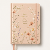Agenda hebdomadaire LABON Custom 2027 Botanical Blossom Planner, couverture rigide florale, esthétique, journal de bien-être, carnet de gratitude
